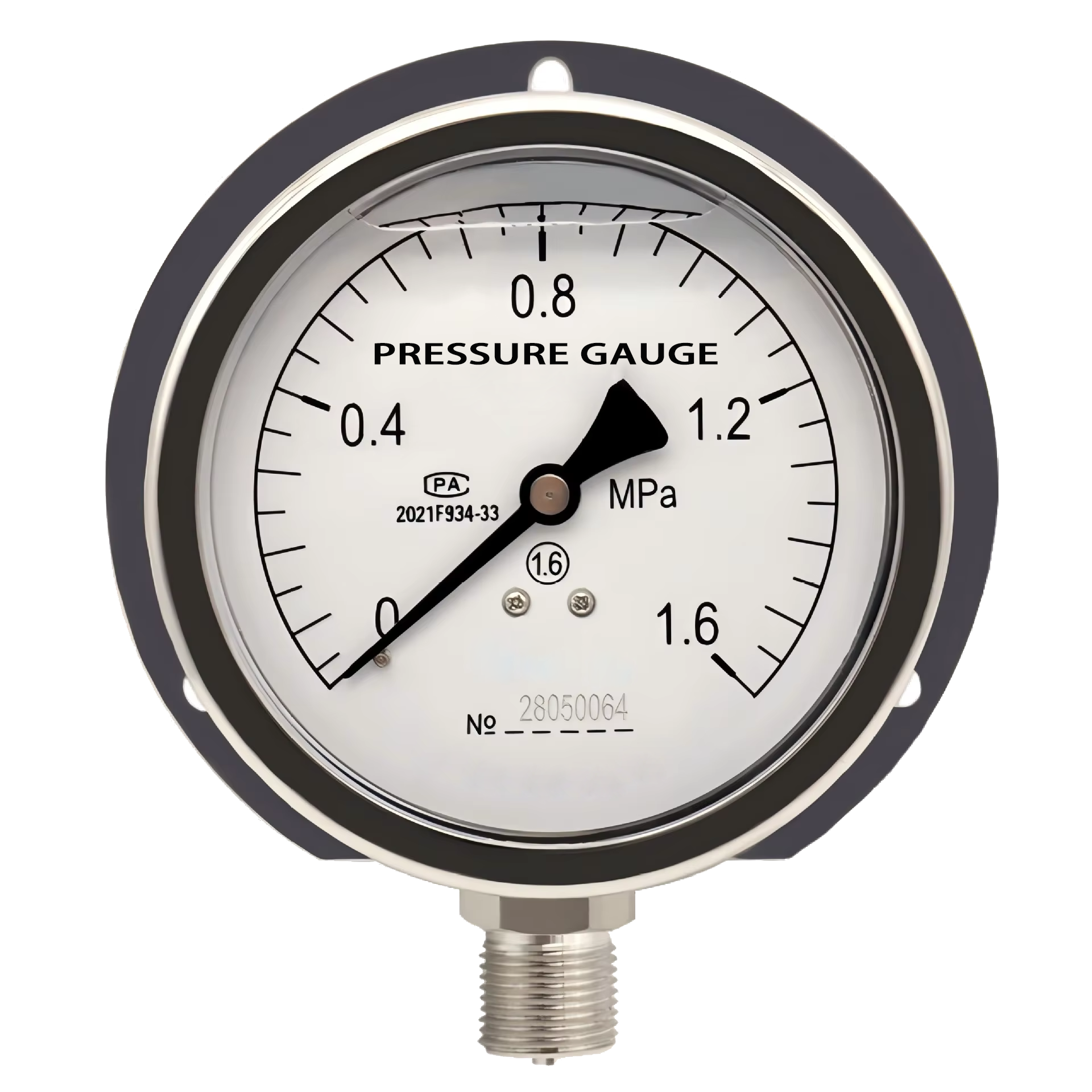 Vibration-Resistant Pressure Gauge 100mm with Flange Standard Mount - YN100T-S
