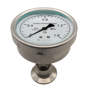 Diaphragm Pressure Gauge 100mm Axial with Flange - YTP100ZMC