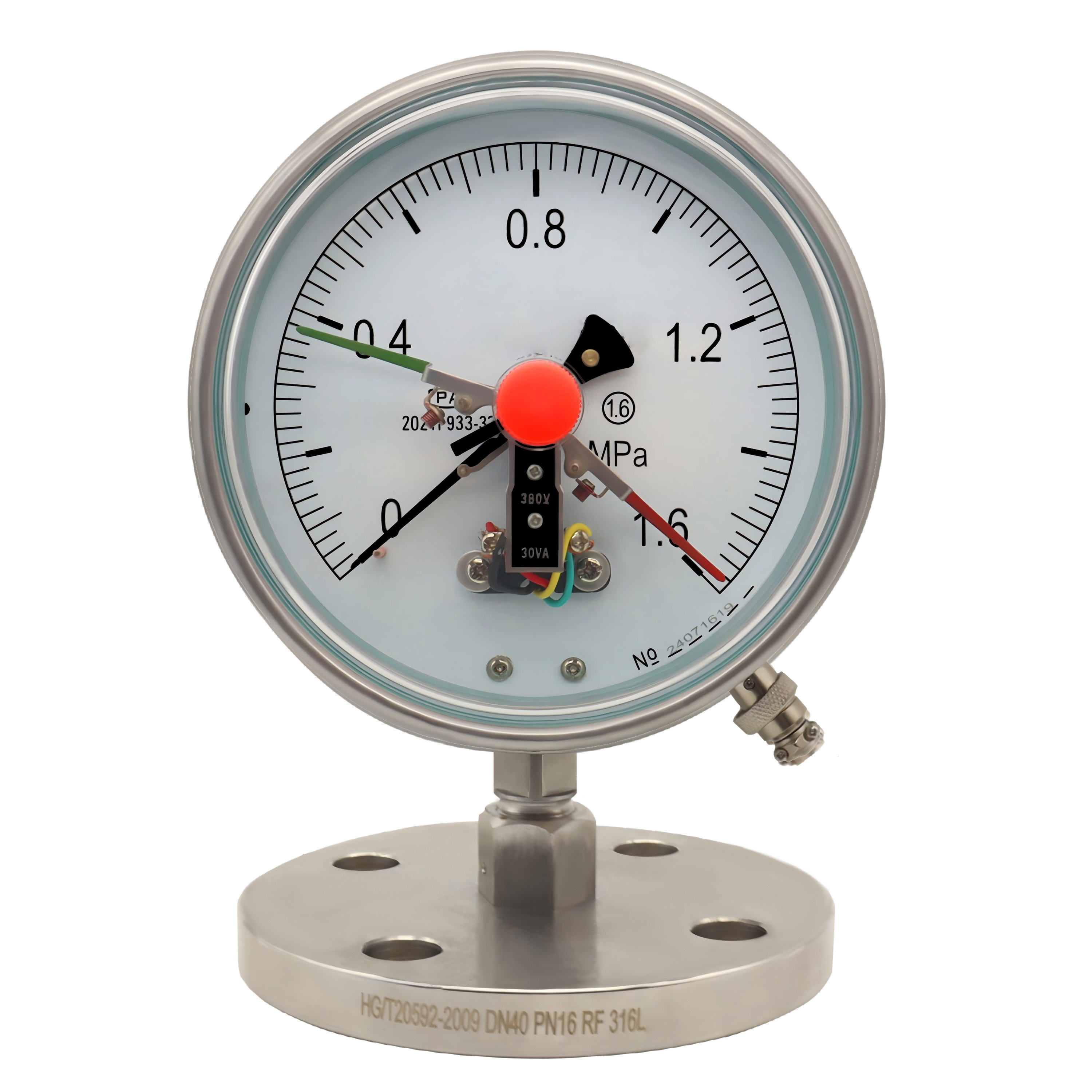 Diaphragm Pressure Gauge 150mm with Flange - YTP150NBFXCMF