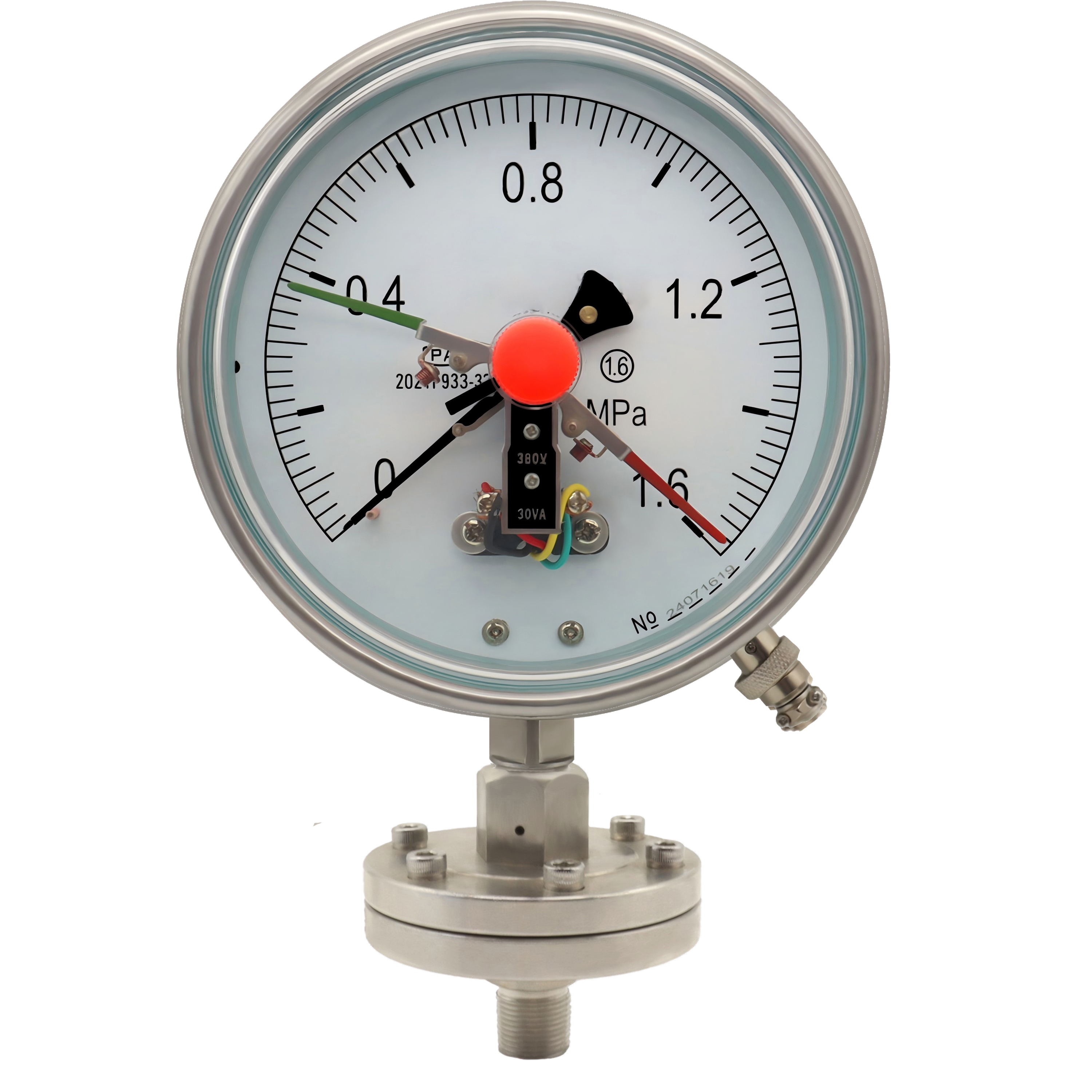 Diaphragm Pressure Gauge 150mm with Flange - YTP150NBFXCML
