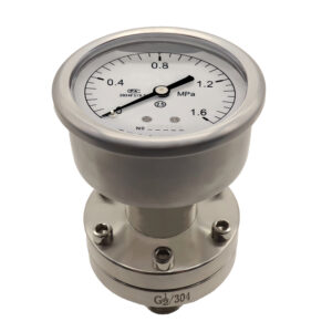 Diaphragm Pressure Gauge 60mm Axial with Flange - YTP60ZML