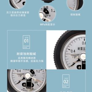 Diaphragm Pressure Gauge 60mm Extended Capillary - YPP60XC