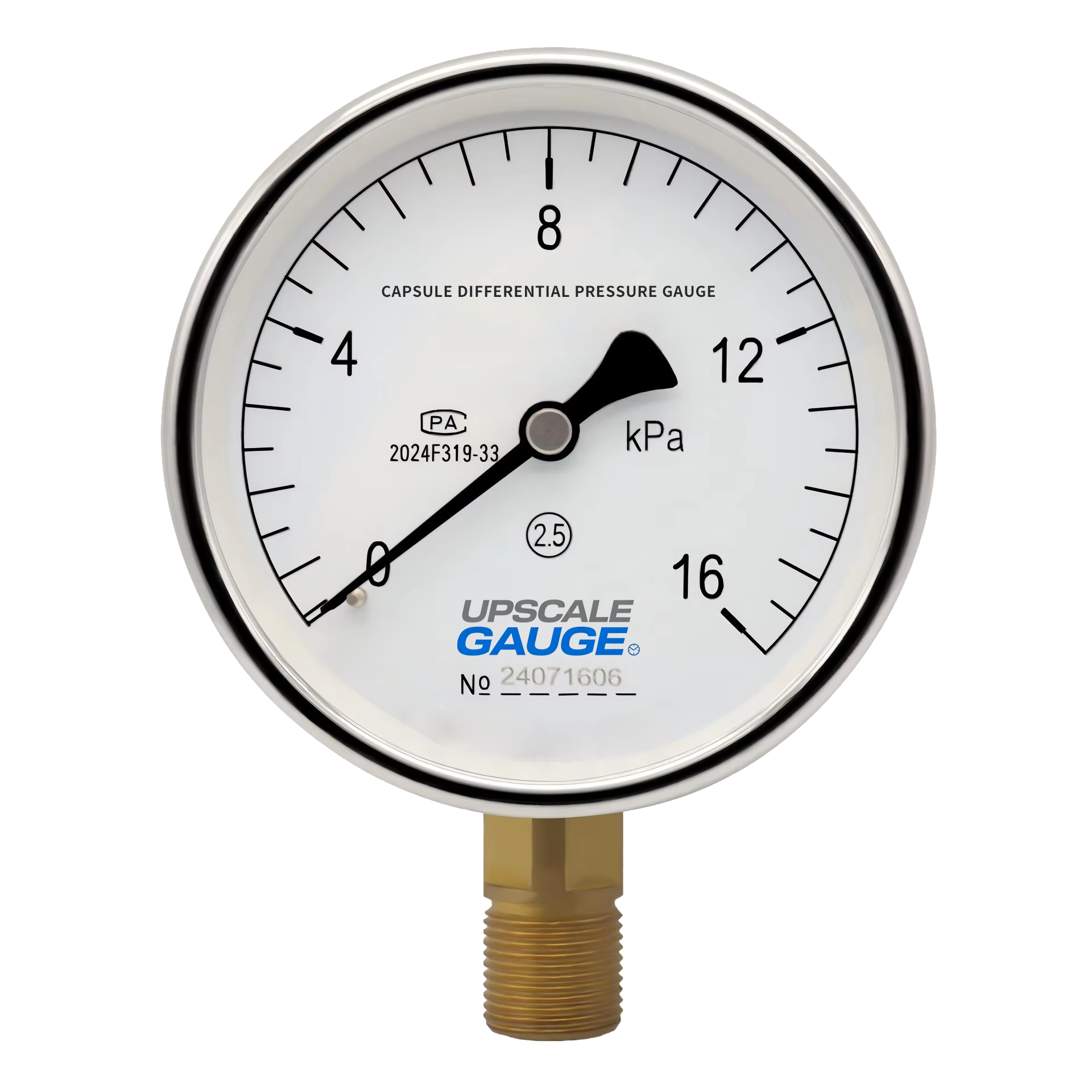 YE100 Capsule Differential Pressure Gauge 0-16kPa