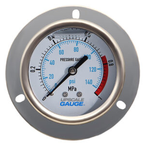 Vibration-Resistant Pressure Gauge 50mm Axial with Flange - YN50ZT