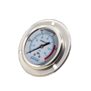 Vibration-Resistant Pressure Gauge 60mm Axial with Flange - YN60ZT