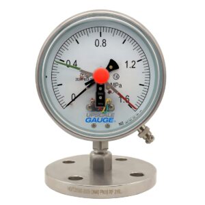 Flanged Electric Contact Diaphragm Pressure Gauge 150mm - YTP150NBFXCMF