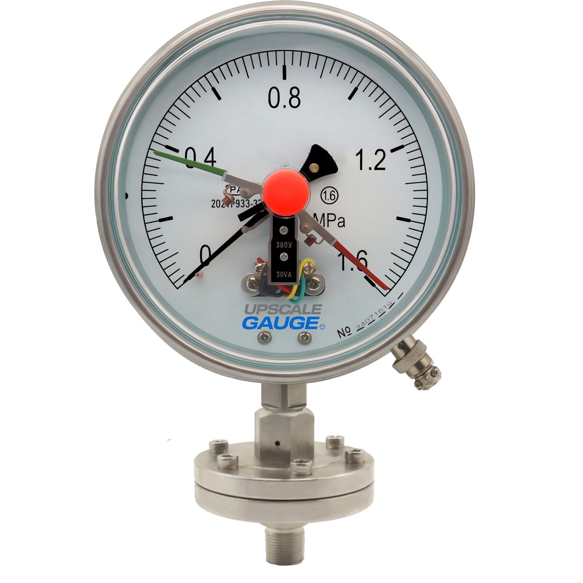 Threaded Electric Contact Diaphragm Pressure Gauge 150mm - YTP150NBFXCML